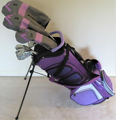 #ad NEW Tall Ladies M3 Golf Set Complete Driver Wood Hybrid Irons Putter Stand Bag $459.99
