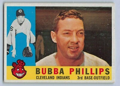 #ad 1960 BUBBA PHILLIPS Topps Baseball Card # 243 CLEVELAND INDIANS $3.99