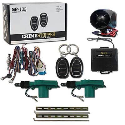 #ad Crimestopper SP 102 1 Way Car Alarm System with 2 Remotes amp; Keyless Entry ... $90.64