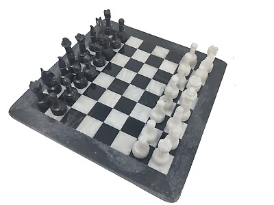 #ad JT Handmade Marble Black and White Chess Set 12 inch Marble chess set $105.00