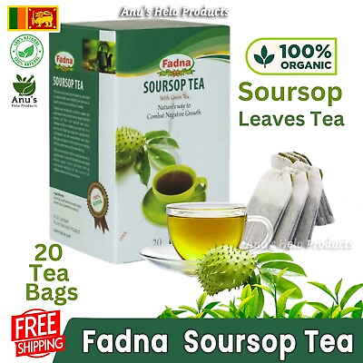 #ad Fadna Soursop with Green Tea 20 Herbal Ceylon Bags Pure Natural Ayurvedic Drink $12.98
