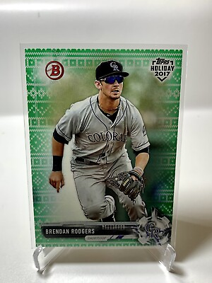 #ad 2017 Topps Holiday Bowman Green Holiday Sweater 99 Brendan Rodgers #TH BRO $2.99