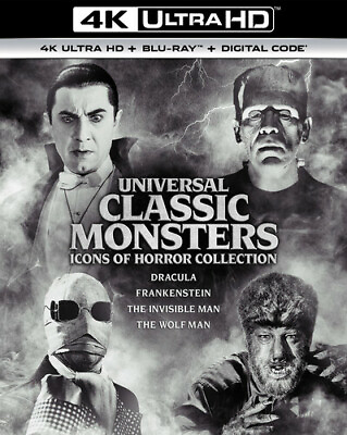 #ad Universal Classic Monsters: Icons of Horror Collection New 4K UHD Blu ray Wi $62.08
