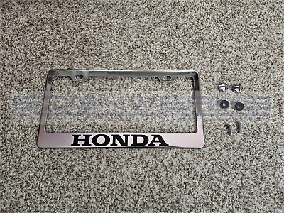 #ad Honda Stainless Steel License Plate Frame $18.89