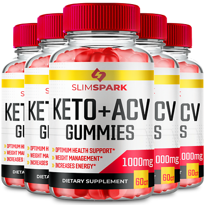 #ad 5 Pack Slimspark Keto Slim Spark Keto ACV Gummies Weight Loss 300 Gummies $109.95
