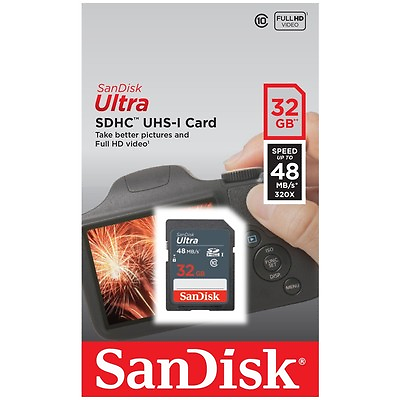 #ad SanDisk Ultra 32 GB SDHC SDXC SD Class 10 48MB s 320x Memory Card SDSDUNB 032G $8.25