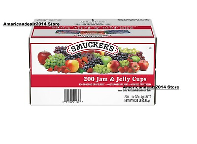 #ad Smucker#x27;s Assorted Jelly Cups 0.5 oz 200 ct. SEALED ITEM FRESH STOCK $23.90