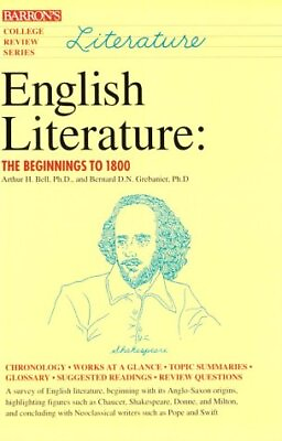 #ad English Literature: The Beginnings to 1800 College Review Series $11.61