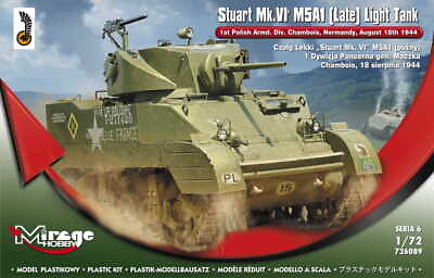 #ad MIRAGE 726089 1:72 M5A1 Late #x27;Stuart Mk.VI#x27; Light Tank 1st Polish Armd. Div. $19.90