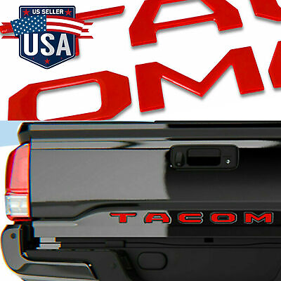 #ad For Tacoma 2016 2023 Emblem Flat 3D Gloss Red Rear Tailgate Insert Letters Badge $11.98