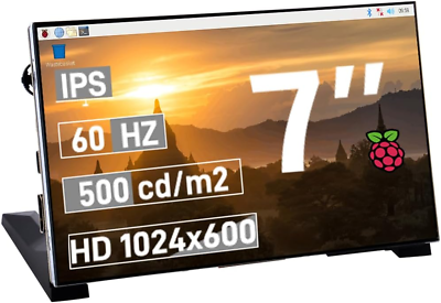#ad 7 Inch LCD Screen for Raspberry Pi 1024X600 IPS LCD Display with Stand HDMI Po $69.99