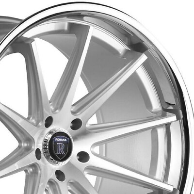 #ad 4 20quot; STAGGERED ROHANA RC10 20x9 20x11 SILVER CHROME LIP CONCAVE WHEELS A3 $2160.00