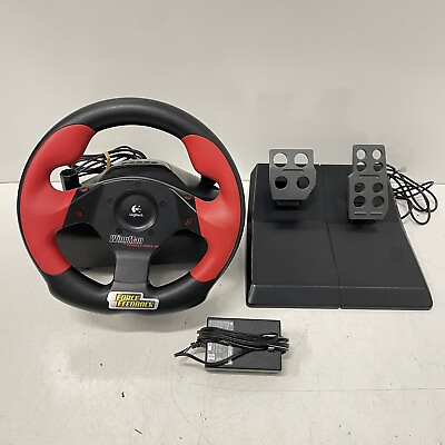 #ad Logitech WingMan Formula Force GP Steering Wheel Pedals w Force Feedback for PC $39.95
