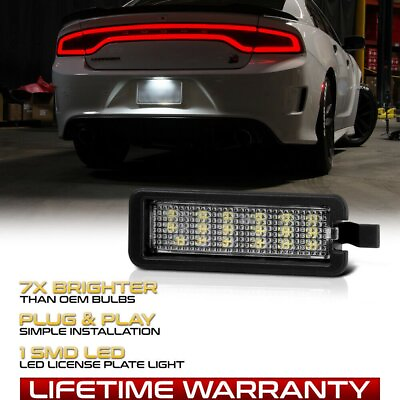 #ad For 2015 21 Dodge LED Challenger License Plate Light 6500K Xenon White Canbus $12.09