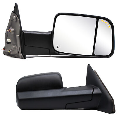 #ad Power Heated Towing Mirrors Fits 2008 Dodge Ram 2500 3500 LeftRight Side Black $126.43
