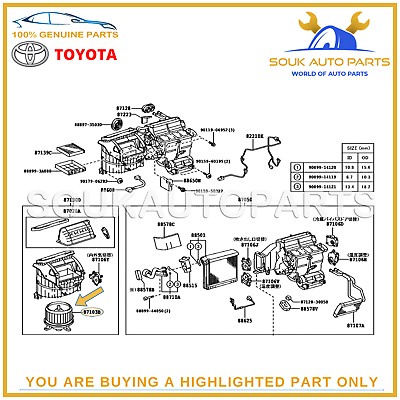 #ad 87103 30401 Genuine Toyota MOTOR SUB ASSY BLOWER W FAN 8710330401 $241.00