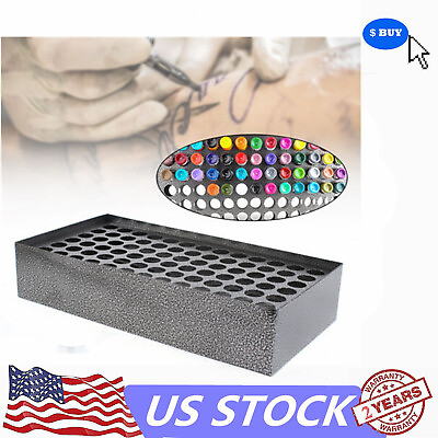 #ad 78 Holes Tattoo Ink Rack Shelf Holder Wall Mounted Tattoo Bottle Display Stand $55.00