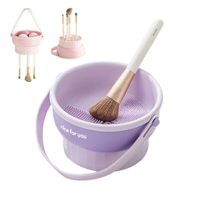 #ad Makeup Brush Cleaning Set Brush Cleaner Dyer Holder 3 in 1 Portable Cleaning $12.99