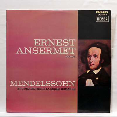 #ad SXL 6166 fr ANSERMET – MENDELSSOHN symphony no.4 DECCA LP EX $17.00