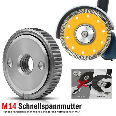 #ad M14 Schnellspannmutter Schraube f Bosch Metabo Makita Würth Winkelschleifer Flex EUR 13.75