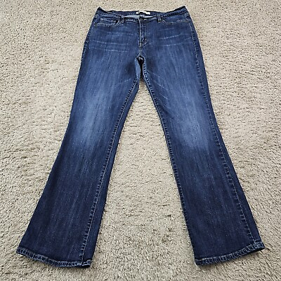 #ad Levis 515 Jeans Womens 14 Long Boot Cut High Rise Dark Wash Denim Stretch 32x33 $18.84