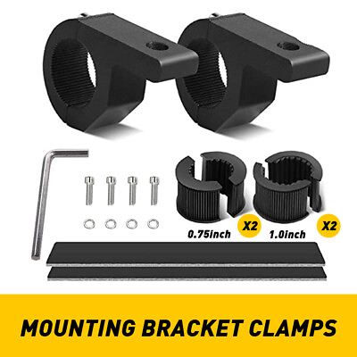 #ad 2x 1.25quot; LED Mounting Bracket Clamps Cage Tube Roll 0.7quot; Bull 1quot;Holder Light Bar $13.29