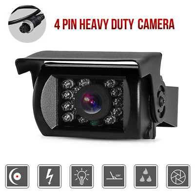 #ad 4Pin Rear View Backup Camera IR Night Vision Waterproof For RV Truck Bus Caravan $17.59