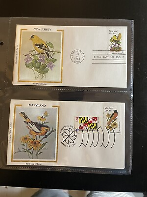 #ad 100 First Day Covers Colorano quot;Silkquot; Cachets. Binder Set Of 100 Assorted $200.00