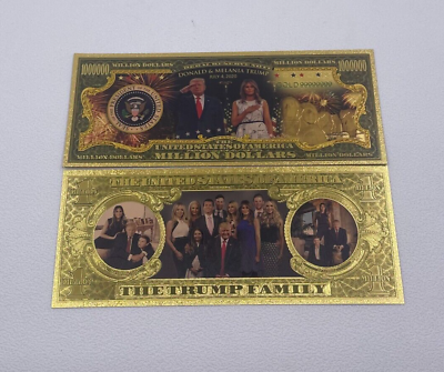 #ad #ad 10PC 2024 Trump Family Gold Banknote One Million Dollar Bill For Fans Gift $11.11