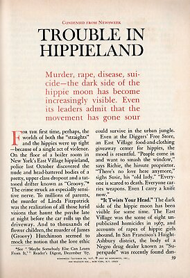 #ad HIPPIE CULTURE 1968 DARK SIDE STORIES EAST VILLAGE HAIGHT ASHBURY ESTABLISHMENT $28.00