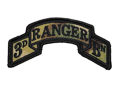 #ad 3rd Ranger Battalion Scroll Modern Multi Cam New Hook amp; Loop 3 7 8quot; x 2quot; $8.00