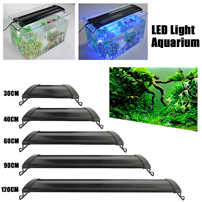 #ad 12quot; 48quot; LED Light Aquarium Fish Tank 0.5W Full Spectrum Plant Marine Black US $33.91