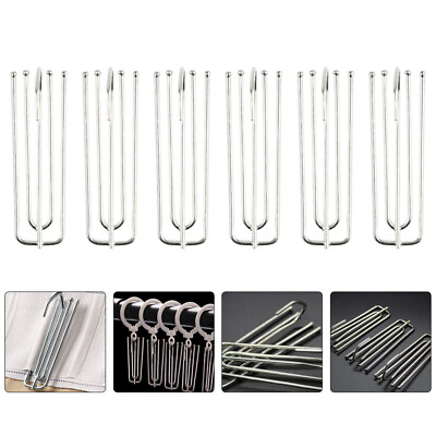 #ad 40 Pcs Stainless Steel Hook Copper Curtain Hanging Hooks Pleat $19.98