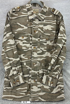 #ad Cabelas Jacket Camouflage Safari Series Shooting Field Shacket Mens Medium $42.47