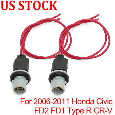 #ad US JDM City Light Socket Pigtail For 2006 2011 Honda Civic FD2 FD1 Type R CR V $18.99