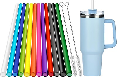 #ad #ad 12 Pack Color Replacement Straws for Stanley 40 oz Tumbler 12 inch Reusable Str $9.79