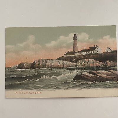 #ad Antique Portland Light Looking West Portland Maine Postcard $8.50