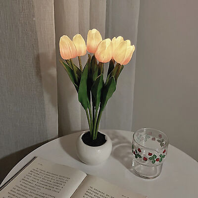 #ad Led Flower Light Real Touch Banquet Gift Atmosphere Light Artificial Tulips $34.41