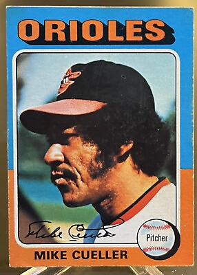 #ad 1975 O Pee Chee OPC #410 : Mike Cuellar Mispelled Cueller Orioles : VG $3.74
