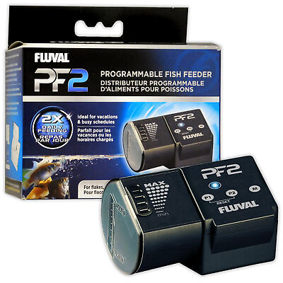 #ad Fluval PF2 Fish Feeder 85ml Auto Feeder Programmable Holiday Vacation Aquarium GBP 42.85