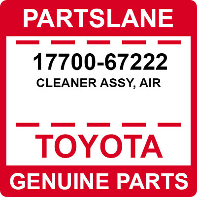 #ad 17700 67222 Toyota OEM Genuine CLEANER ASSY AIR $219.01