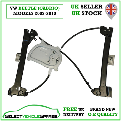 #ad NEW VW BEETLE CABRIOLET DRIVERS SIDE RIGHT FRONT WINDOW REGULATOR 2003 2010 GBP 124.90