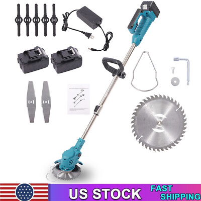 #ad 24v Electric Weed Lawn Weeder Cord Grass String Trimmers Cutter w charger $65.55