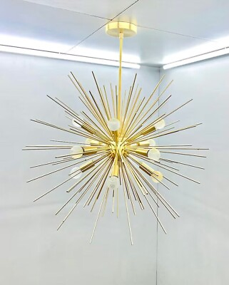 #ad Mid Century Sea urchin Light Made From Brass Premium Decorative Chandelier $291.65