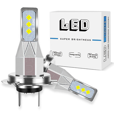 #ad H7 LED Headlight Kit High Low Beam Bulbs Replacement 6000K White Bright $13.97