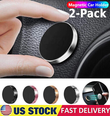 2 Pack Magnetic Universal Car Mount Holder For Cell Phone Samsung Galaxy iPhone $2.98