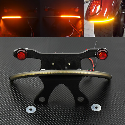 Amber Fender Tail Turn Signal Light Bar Tag Bracket Fit For Victory Vegas 03 17 $24.69