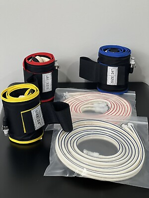 SETS OF NEW Zimmer TOURNIQUET 3 CUFFS 24quot; 34quot; 18quot; and 2 HOSES Red and Blue $420.00
