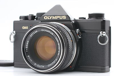 #ad ⏯️ Olympus OM 2 Black *Clean Finder* 35mm Film SLR Camera 50mm f 1.8 Near MINT $199.99