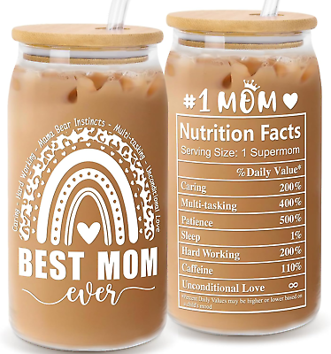 #ad Mother#x27;s Day Gifts Personalized Birthday Gifts for Mother Can Glass 16OZ $24.73